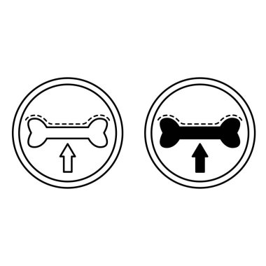 Yüksek Güçlü Kalsiyum Simgeleri. Siyah ve Beyaz Vektör Simgeleri. Güçlendirici Kemikler. İlaç ve Gıda Paketi Etiketi