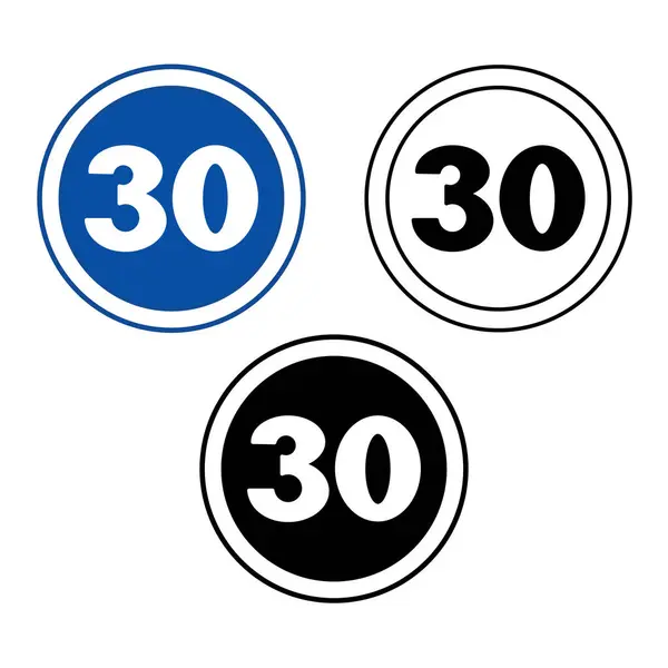 stock vector Signs Speed Limit 60. Prohibitory Road Signs