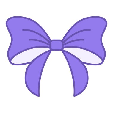 Renkli Bow Simgesi. Vektör Simgesi. Noel ve Tatil Konsepti