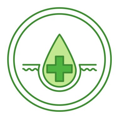 Yeşil Etiket Besleyici Krem. Vektör Simgesi. Kozmetik Paketi Etiketi. Deri Bakımı Konsepti