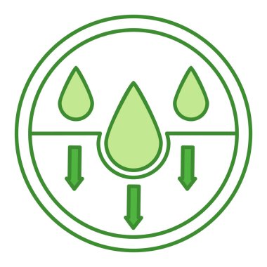 Green Label çabuk soğurur. Vektör Simgesi. Kozmetik Paketi Etiketi. Deri Bakımı Konsepti