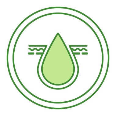 Yeşil Etiket Nemlendirici Krem. Vektör Simgesi. Kozmetik Paketi Etiketi. Deri Bakımı Konsepti