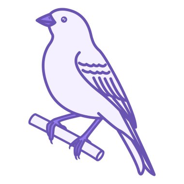 Kanarya Rengi Simgesi. Vektör İllüstrasyonu. Kuş. Evcil Hayvanlar Konsepti