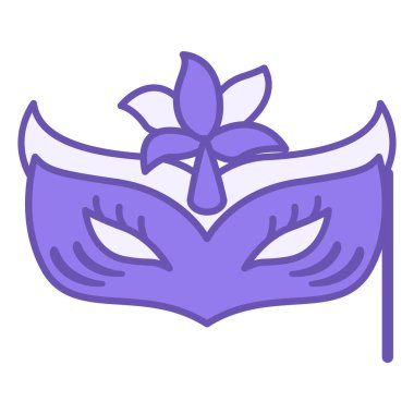 Karnaval Renk Simgesi. Vektör Simgesi. Göz Ürünü Giyin, Şenlik Aksesuarı. Brezilya Karnaval Konsepti