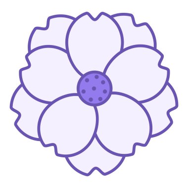 Çiçek Rengi Simgesi. Vektör Simgesi. Kıyafet ya da saç için suç ortağı. Brezilya Karnaval Konsepti