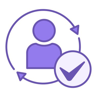 Renkli Tutarlılık Simgesi. Vektör İllüstrasyonu. Rutin, Vücut Bakımı, Spor. Sağlıklı yaşam tarzı, sağlıklı beslenme. Kilo Kaybı Konsepti