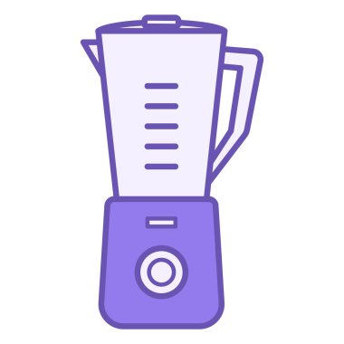 Renkli Blender Simgesi. Vektör İllüstrasyonu. Kırbaç ve Kırbaç Ürünleri için Mutfak Aletleri. Ev Aletleri Konsepti