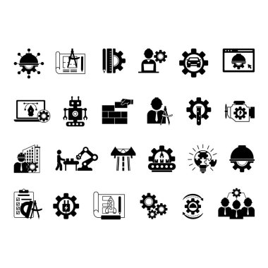 Kara Mühendislik Simgesi Ayarlandı. Vektör İllüstrasyon Mühendisi, İnşaat, Çizim, Üretim, Makine Mühendisliği, Tasarım, Robotik, Bilişim Mühendisliği, Mimarlık, Elektrik ve daha fazlası