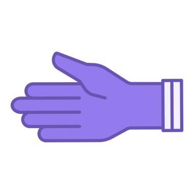 Renkli El Simgesi. Vektör İllüstrasyonu. İlaçlar. İnsan Üst Uzuvları, Parmaklar. Anatomiyi Kabul Et