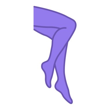 Renkli Bacak Simgeleri. Vektör İllüstrasyonu. İnsan alt uzuvları, ayak parmakları, ayak. İnsan vücudu parçası. Anatomiyi Kabul Et