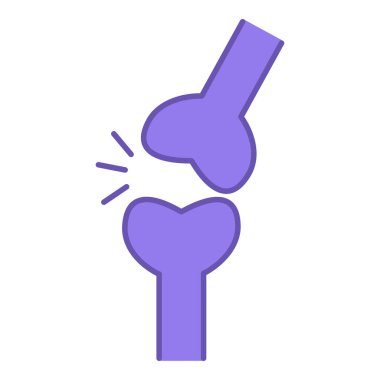 Renkli Eklem Simgeleri. Vektör İllüstrasyonu. Kıvrılabilmelerini sağlayan birkaç kemiğin hareket ettirilebilir eklemleri. İnsan vücudu parçası. Anatomiyi Kabul Et