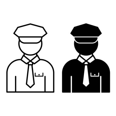 Simgeleri Koru. Siyah ve Beyaz Vektör Resimleri. Gardiyan, Güvenlik, Bekçi. Koruyun, izleyin, nöbet tutun, görev başında. Veri Güvenliği ve Koruma Konsepti