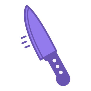 Colored Knife Icon. Vector Illustration. Tool for Cutting Food. Cooking Concept