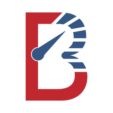 B Harfi Logo Şablon vektör simgesi tasarımı