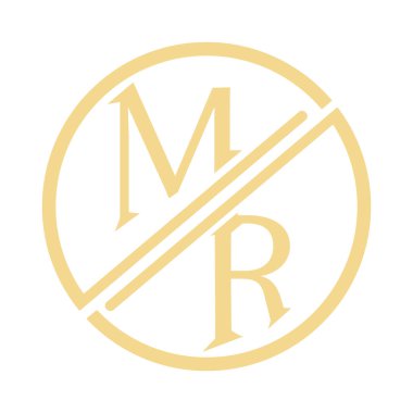 Soyut modern harf logosunun vektör çizimi