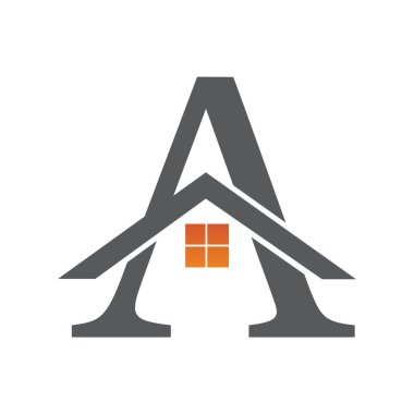 real estate initial a a logo clipart