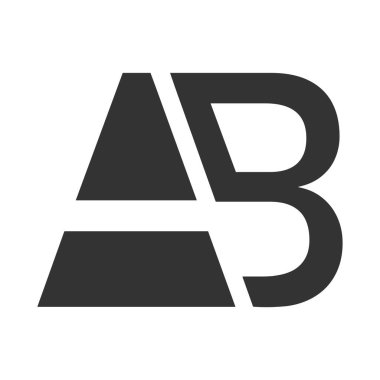 b vektör harfi soyut logo