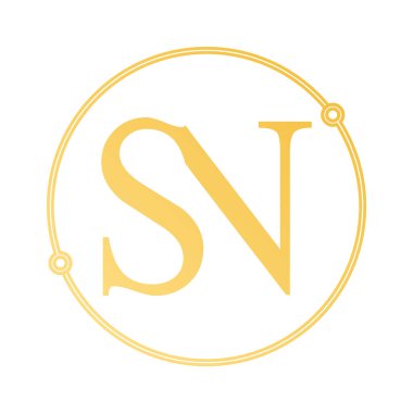 Harf n iş kurumsal logo vektörü. templa