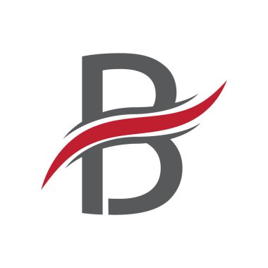 Mektup B Logo şablonu tasarlamak vektör
