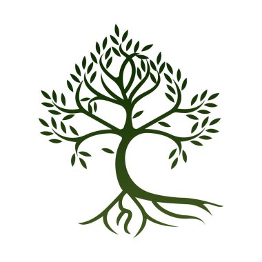ağaç logosu illüstrasyon vektör tasarımı