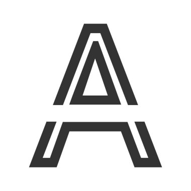 A harfi, geometrik soyut sembol vektörü