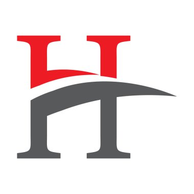 Swoosh logo vektör şablonlu ilk harf logosu