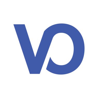 Yaratıcı tasarımı olan ilk harf logosu v