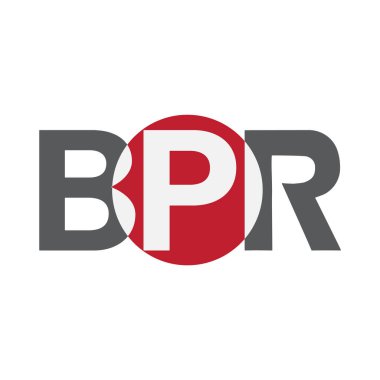 İlk harf BPR logo tasarım şablonu tasarımı