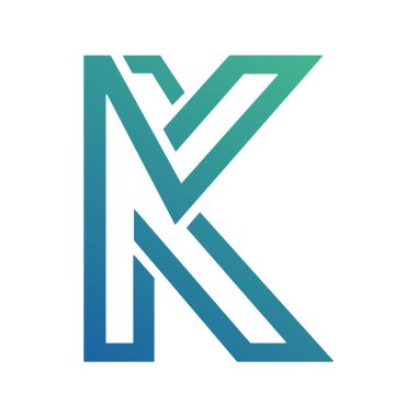 K harfi logo simgesi tasarım şablonu elementleri. vektör işareti sembolü