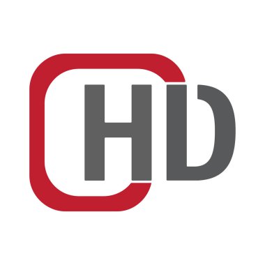 ilk harf logo tasarımı kırmızı ile