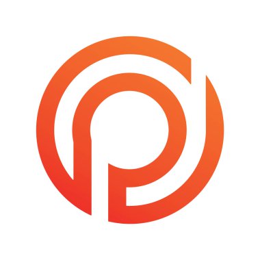 soyut harf p logo tasarım vektör şablonu