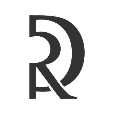 r ilk harf simgesi logo vektörü