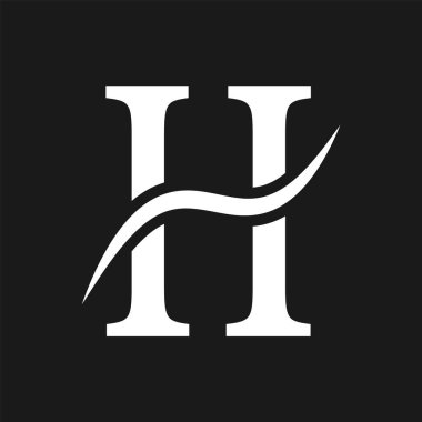 H harfi logo tasarım şablonu. Vektör çizimi. H harfi işaret sembolü