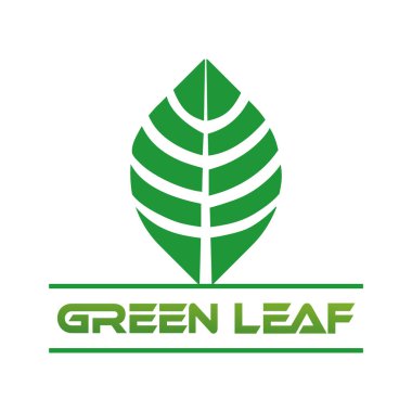 Yaprak logosu tasarım şablonu. vektör illüstrasyonu.