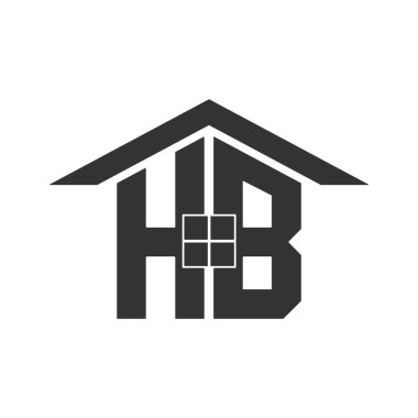 Lüks gayrimenkul HB logosu tasarımı. Mülk BH logo tasarımı. House Building HB logo vektörleri. HB logo tasarımı. Ev kiralamak, BH logosu tasarımı. Mimari HB logo vektörleri. Finansal, Yatırım HB logosu tasarımı. HB logo tasarımı. BH logosu 