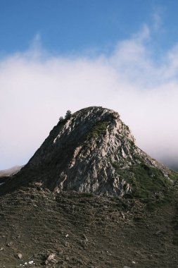 The raw and untouched beauty of Spain is encapsulated in this rocky summit, rising boldly above the mist, a testament to the enduring strength of the natural world.