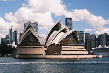 This stunning image features the iconic Sydney Opera House with its distinctive architecture set against the city's skyline, reflecting the fusion of art, culture, and urban life in Sydney. It's a snapshot that celebrates the city's architectural mar