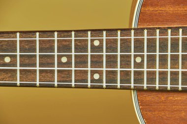 Ukulele. Hawaii enstrümanı gitara benzer ama boyutu daha küçüktür ve dört telli eşsiz bir ses verir..