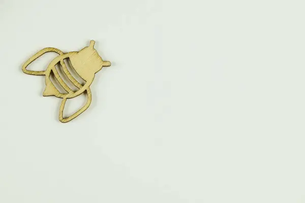 Arı şekilli figürlerle sunum arkaplanı çerçeve olmadan beyaz arkaplan, metin için boşluk