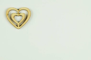 Kalp şekilli şekillerle sunum için arkaplan, çerçeve olmadan beyaz arkaplan üzerine metin koymak için alan