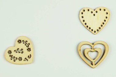 Kalp şekilli şekillerle sunum için arkaplan, çerçeve olmadan beyaz arkaplan üzerine metin koymak için alan