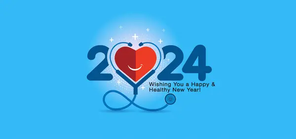 2024年 新しいヘルスケアクリニックと医療コンセプト クリエイティブポスターデザイン — ストックベクタ