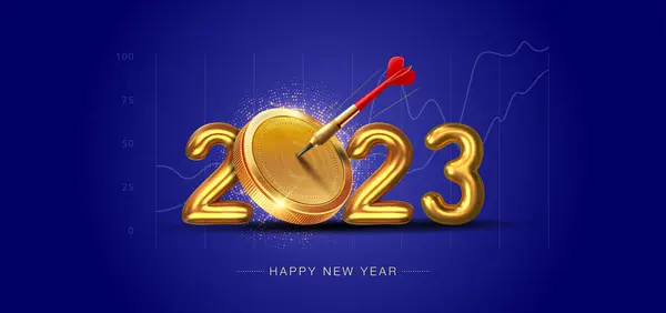2023 Target Success Concept Poster Illustration — Stock Vector