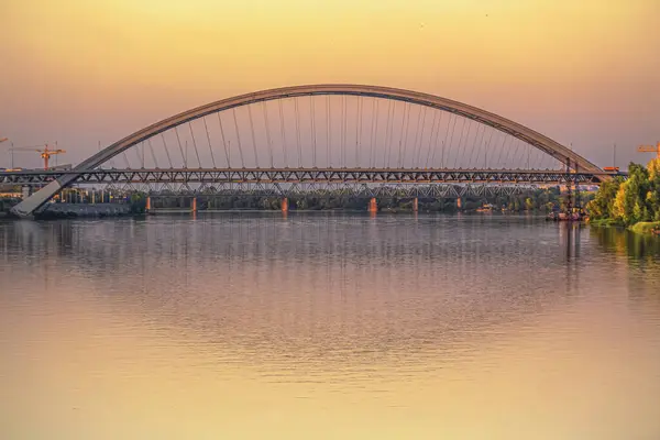 Şehirdeki köprü manzarası, Kyiv, Ukrayna