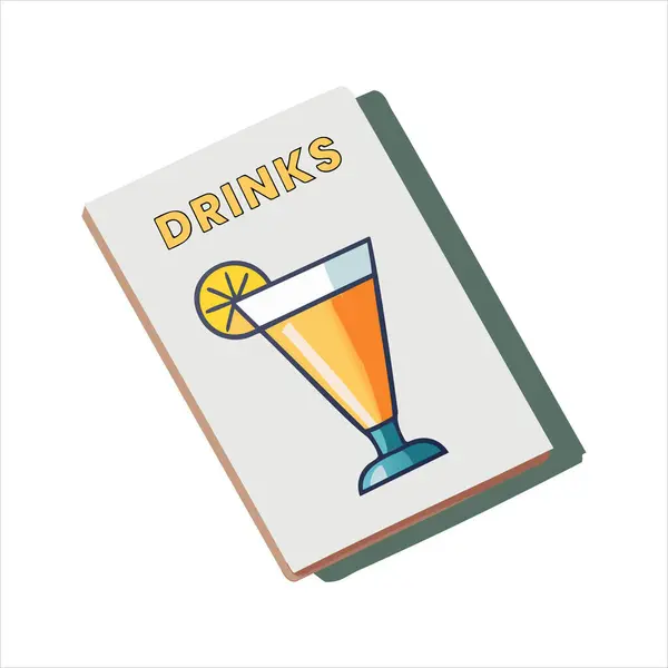 Cocktail Oppskrift Guidebok Illustrasjon – stockvektor
