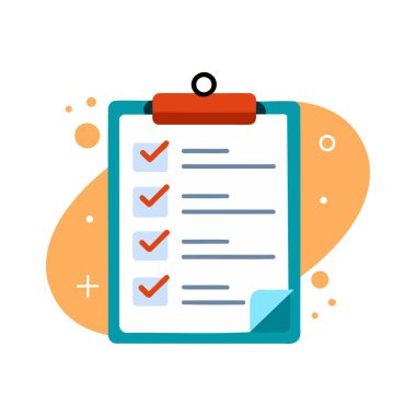 Checklist Concept Illustration for Task Management and Productivity clipart