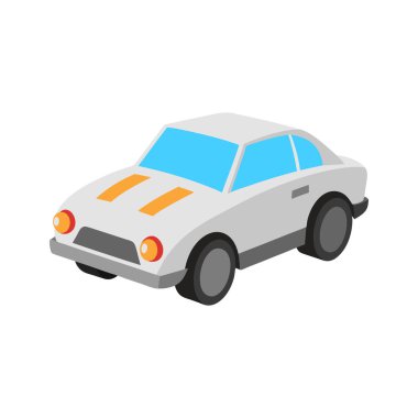 Klasik Bir Otomobilin 3B Vektör İllüstrasyonu