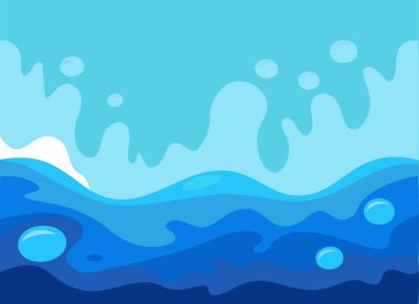 Canlı Okyanus Dalgaları Mavi Soyut Arkaplan Resimleri