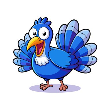 Renkli Mavi Kuş Çizgi Filmi - Eğlenceli ve Oyuncu Tasarım