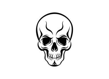 Intricate Tribal Skull Tattoo Design Illustration clipart